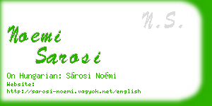 noemi sarosi business card
